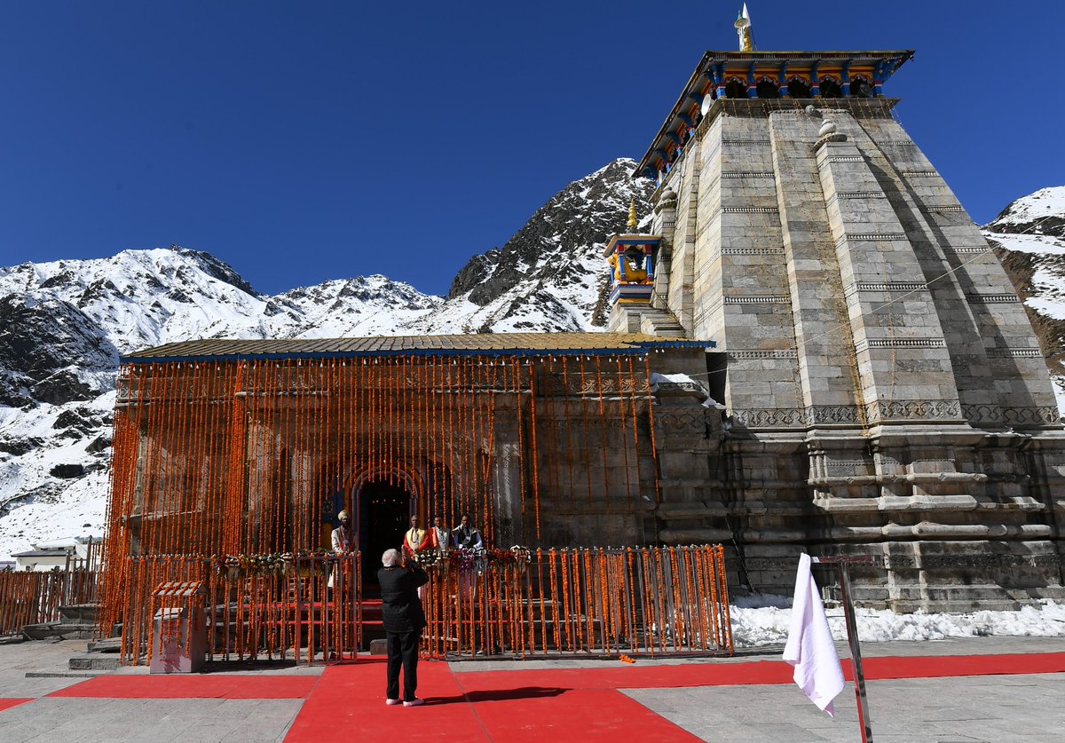 Prime Minister Modi offers prayers at Kedarnath Temple