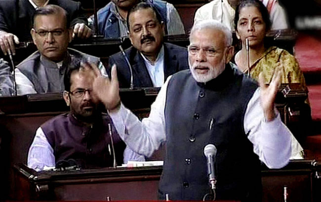Prime Minister Narendra Modi  slams Manmohan Singh in the Rajya Sabha 