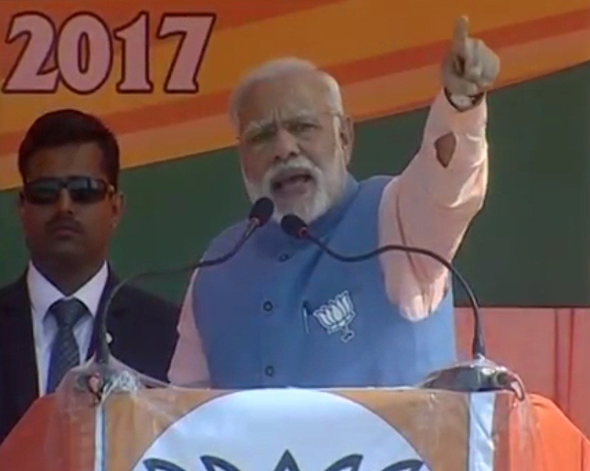 Prime Minister Narendra Modi addressed the rally at Kannauj about the SP-Congress alliance.