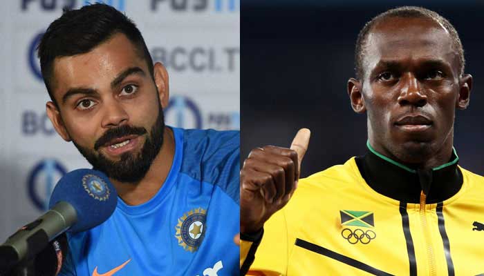 Virat Kohli has expressed his gratitude to Jamaican sprinter Usain Bolt