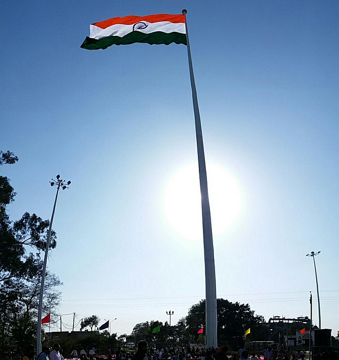 Indian Flag hoisted at Attari border
