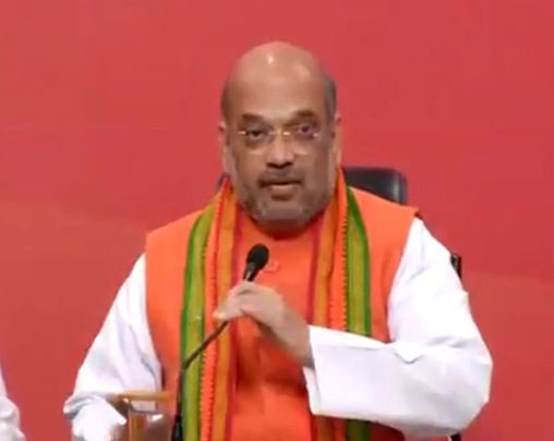 Amit Shah addressing at BJP headquarters, Delhi 