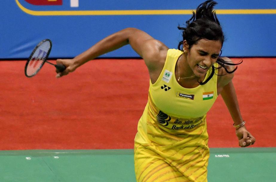 PV Sindhu after defeating Sung Ji Hyun in the semis