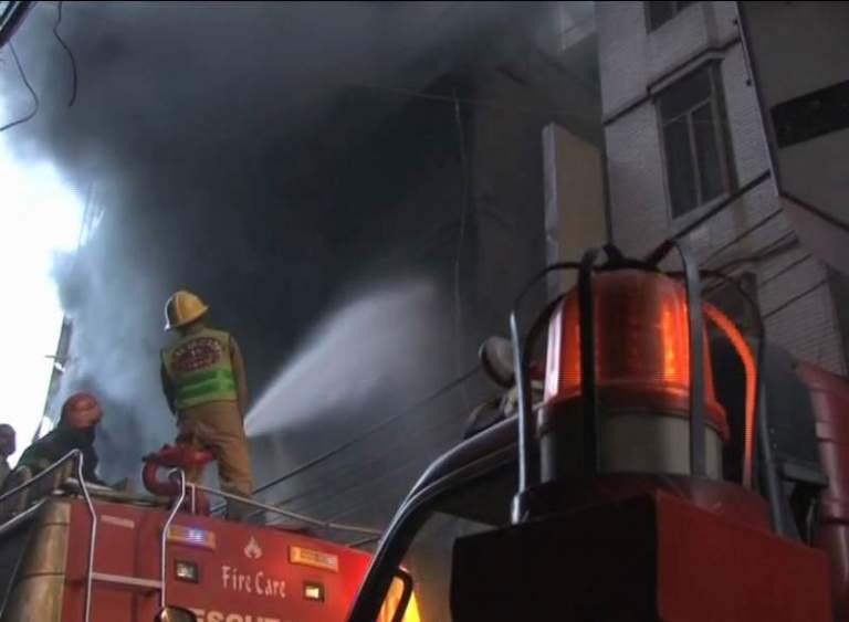 Six buildings of the market were engulfed in the fire