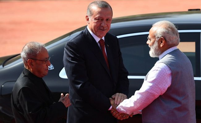 Ceremonial welcome for Turkish President Erdogan