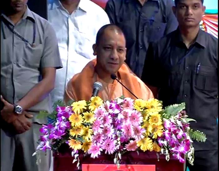 Uttar Pradesh Chief Minister Yogi Adityanath is speaking at the two-day BJP meet which began in Lucknow