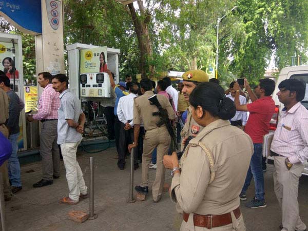 Uttar Pradesh special task force raid petrol pumps 