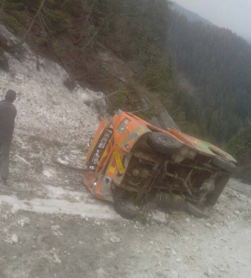 An accident scene in Doda, Jammu and Kashmir