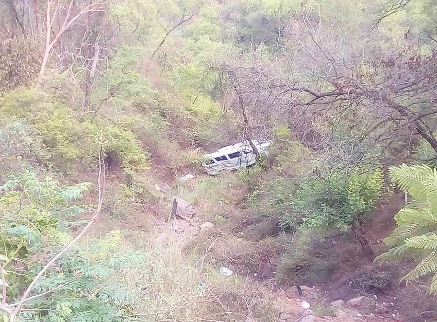 Bus rolled down a Cliff