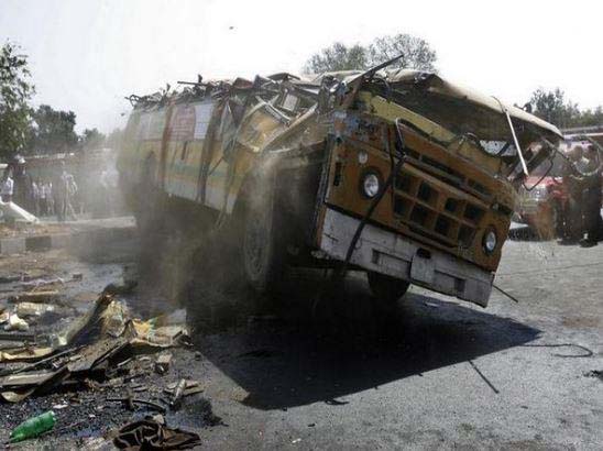 Three were killed and 42 injured after a bus toppled over in Dindori, Madhya Pradesh