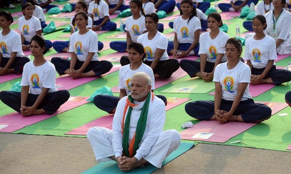 Prime Minister Narendra Modi doing yoga (File Photo)