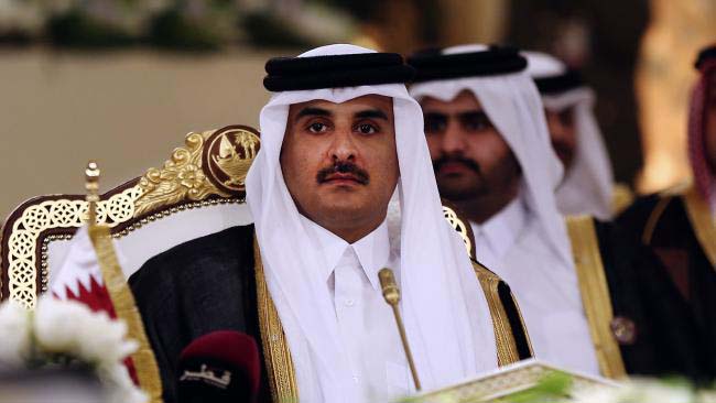 Qatar's Emir Sheikh Tamim bin Hamad al-Thani attends a Gulf Cooperation Council summit in Doha
