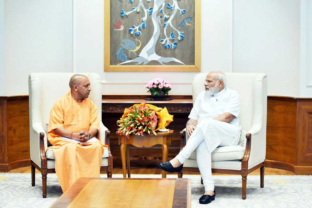 UP CM Yogi Adityanath meeting Prime Minister Narendra Modi 