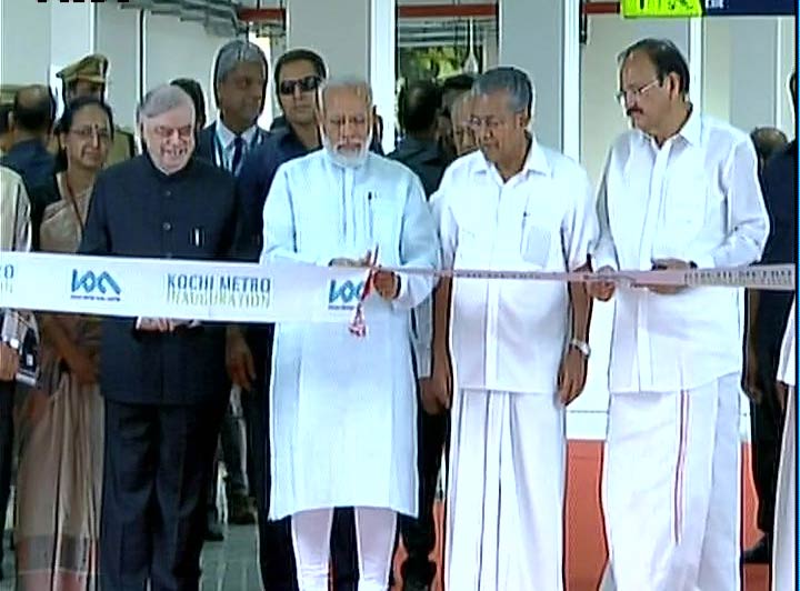 PM Narendra Modi inaugurates Kochi Metro