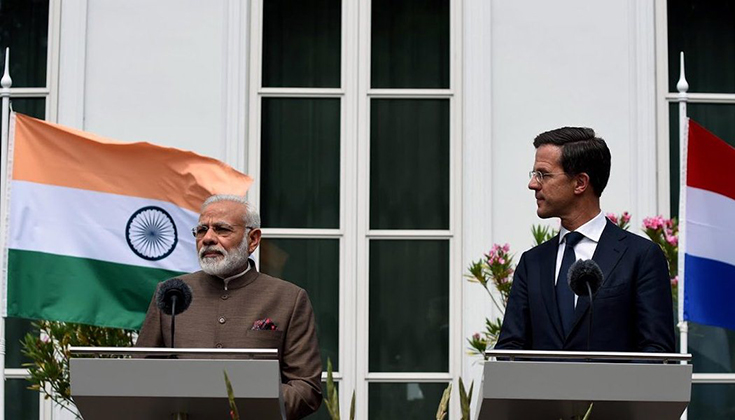 PM Modi and Dutch PM H.E. Mark Rutte addressing media 