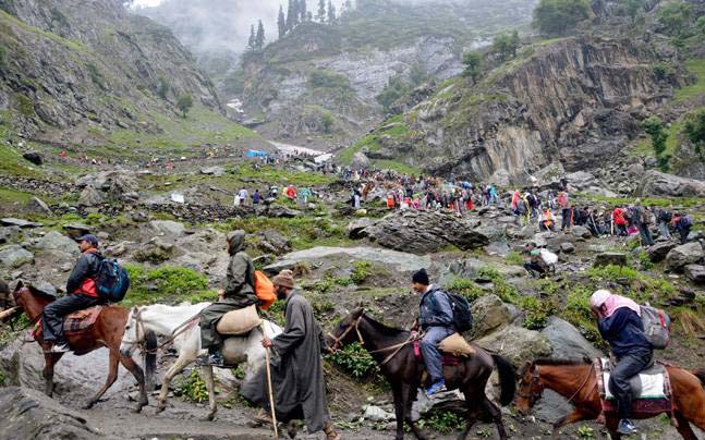 Amarnath yatra halted due to heavy rains in Kashmir