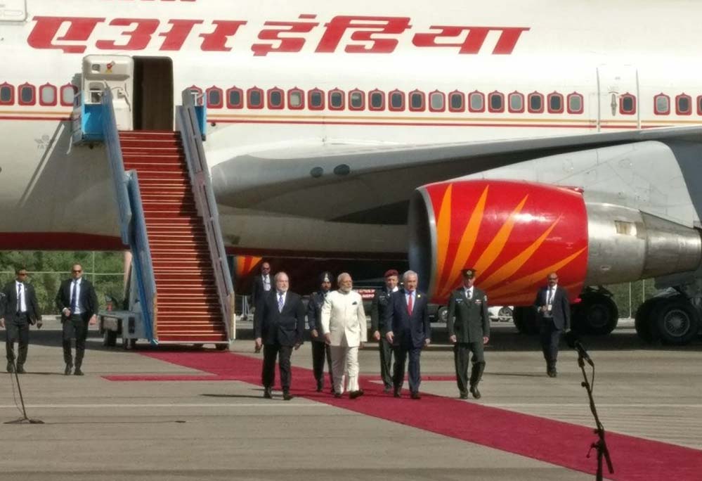 PM Modi arrives in Israel 