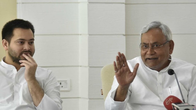 Tejashwi Yadav and Bihar Chief Minister Nitish Kumar 
