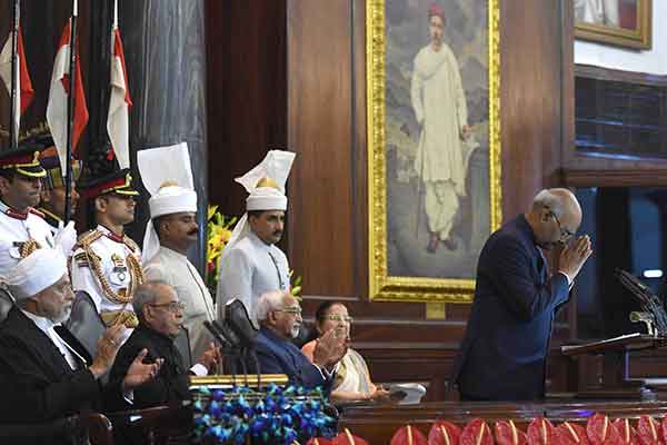 President Ram Nath Kovind while taking oath