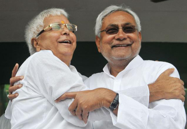 Bihar CM Nitish Kumar and Lalu Prasad Yadav