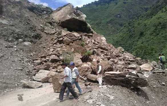 A site of the landslide 