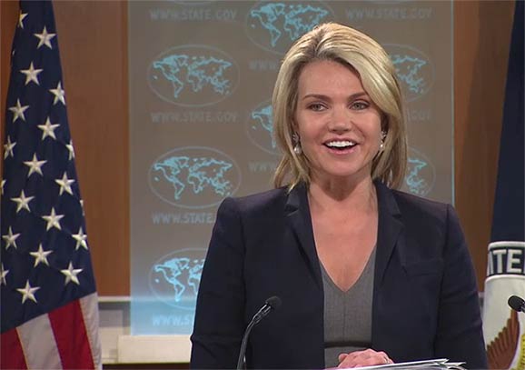 U.S. State Department spokesperson Heather Nauert 