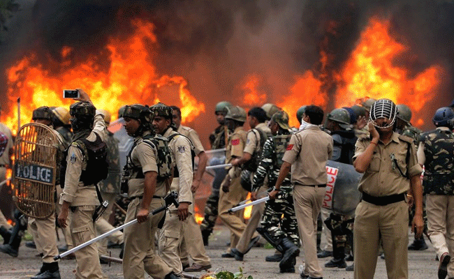 A site of violence in Panchkula