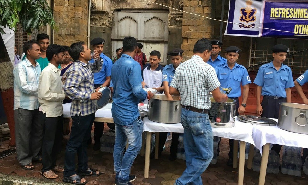 Navy has opened community kitchens and food counters at various locations in Mumbai