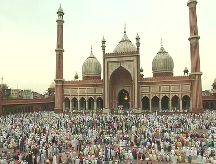  Prayers offered at Jama Masjid on the occasion of Eid-Al-Adha