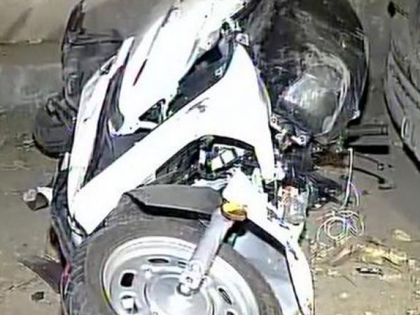 A site of the bike which met an accident