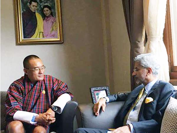Indian Foreign Secretary Dr. S. Jaishankar with Bhutanese PM Tshering Tobgay