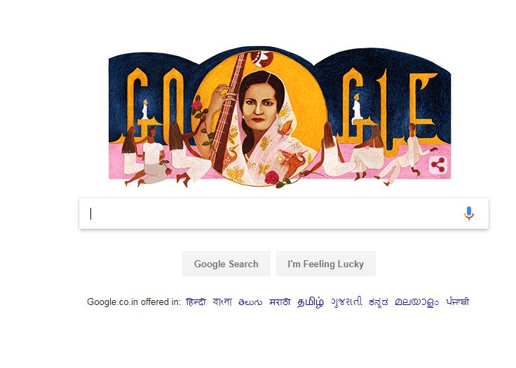 Google dedicates its doodle to Begum Akhtar