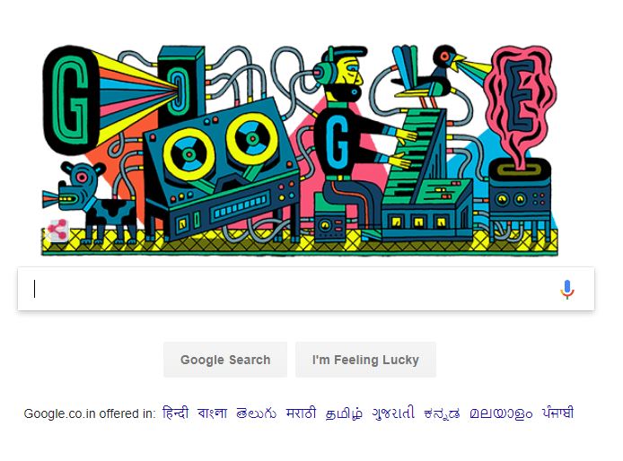 Google Doodle to celebrates the 66th anniversary of the Studio for Electronic Music