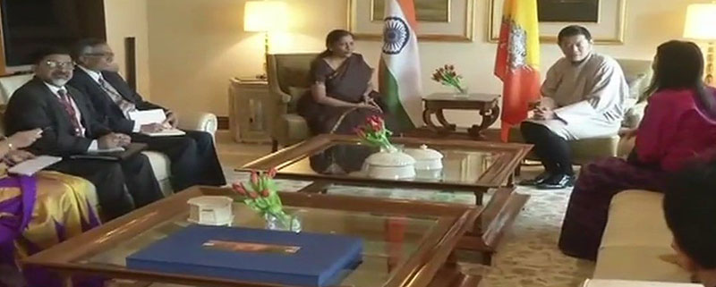 Defence Minister Nirmala Sitharaman with King and Queen of Bhutan