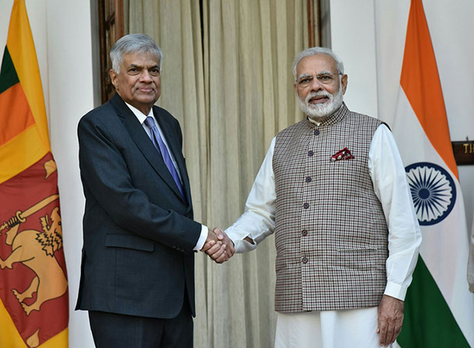 PM Narendra Modi meets Sri Lankan Prime Minister Ranil Wickremesinghe