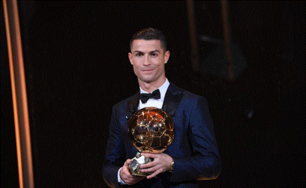 Real Madrid forward Cristiano Ronaldo has grabbed the prestigious fifth Ballon d'Or of his career