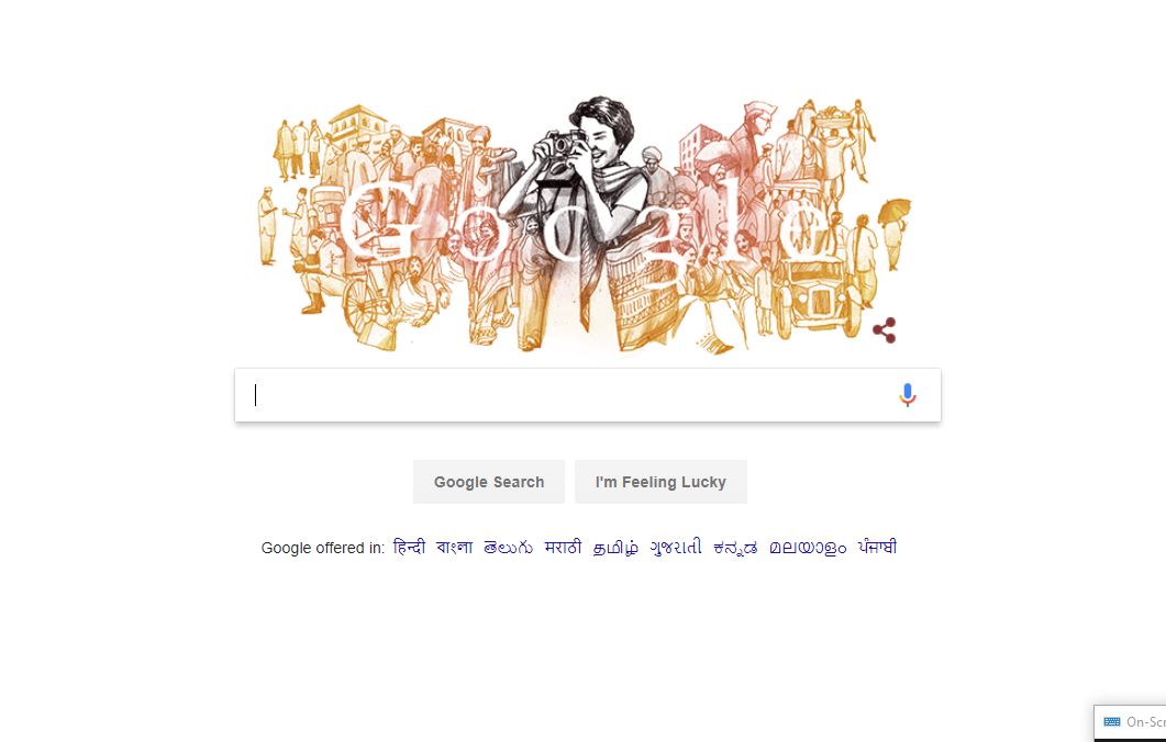 Google doodle for Homai Vyarawalla on her 104th birth anniversary.