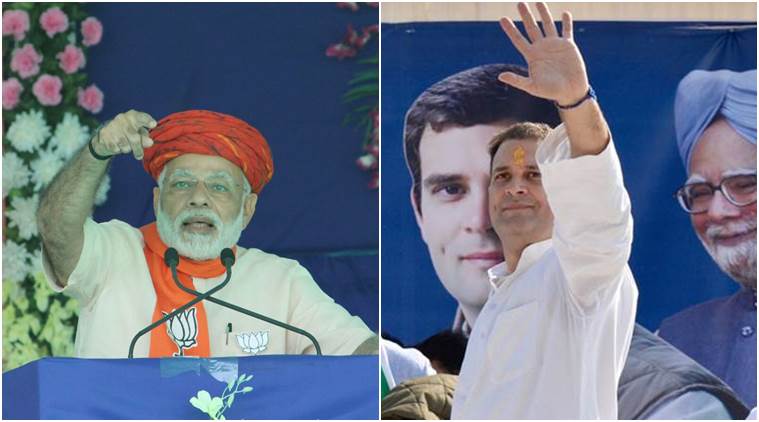 Prime Minister Narendra Modi and  Congress Vice-President Rahul Gandhi