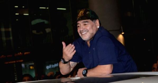 Diego Maradona arrives in Kolkata 