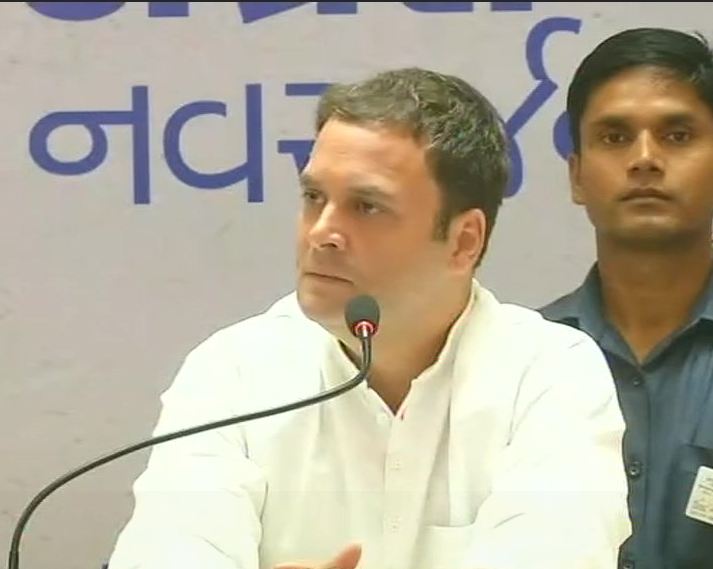 Congress president-elect Rahul Gandhi addressing a Press conference 