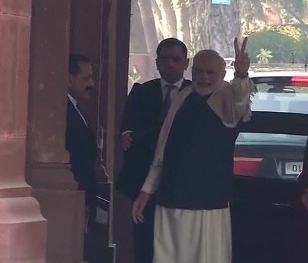 PM Modi in the Parliament