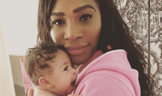Serena Williams and her daughter Olympia