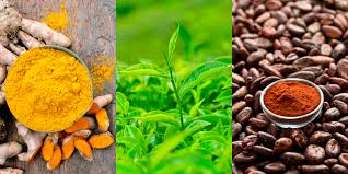 Benefits of green tea, turmeric and cocoa