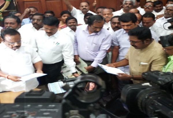 AIADMK leader TTV Dhinakaran takes oath as MLA from RK Nagar constituency