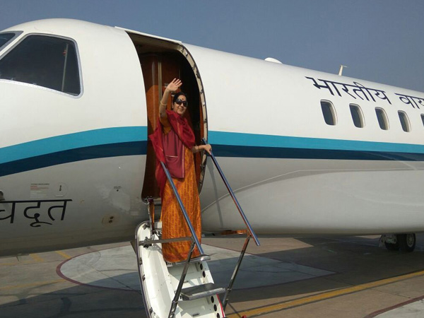 Sushma Swaraj embarks on five-day, three nation-visit