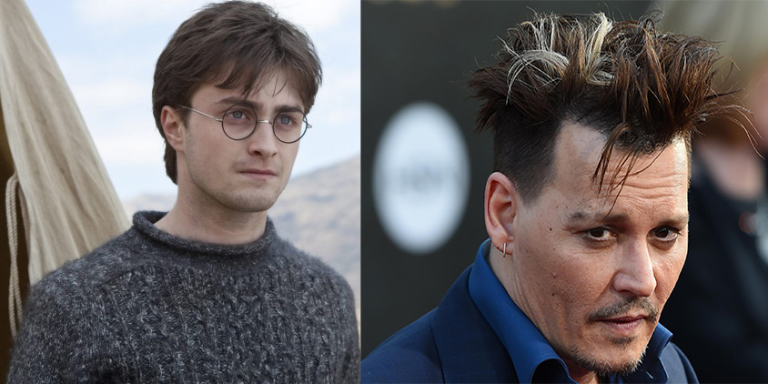 Daniel Radcliffe and Johnny Depp