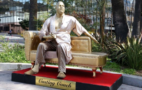  Golden statue of Hollywood producer Harvey Weinstein