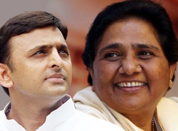 SP Chief Akhilesh Yadav and BSP Chief Mayawati (File Photo)
