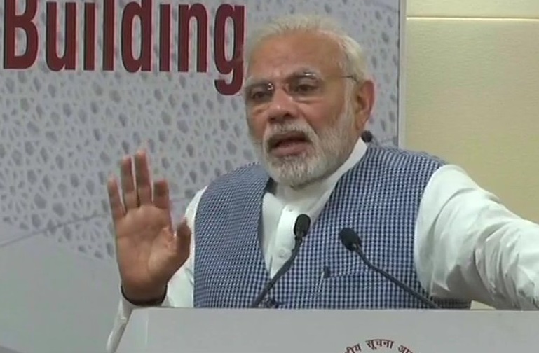 Prime Minister Narendra Modi addressing in at the inauguration event of new Central Information Commission building in Delhi