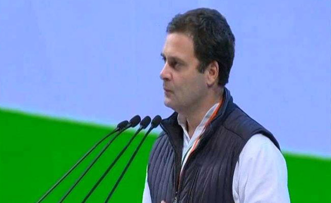  Rahul gandhi addressing the Congress Plenary Session